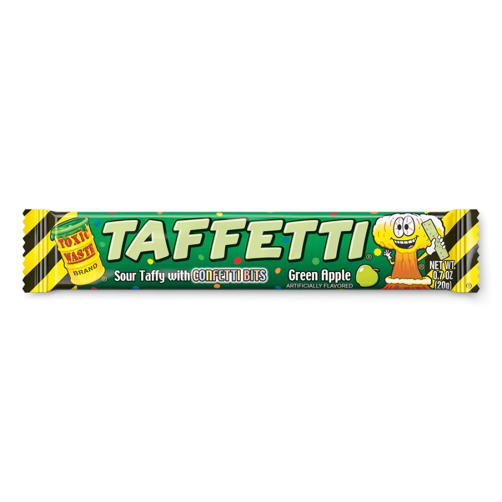 Toxic Waste Tafetti Apple Chew Bar 20g - 24 Count