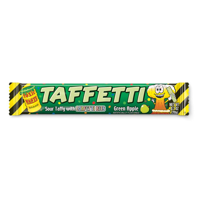 Toxic Waste Tafetti Apple Chew Bar 20g - 24 Count