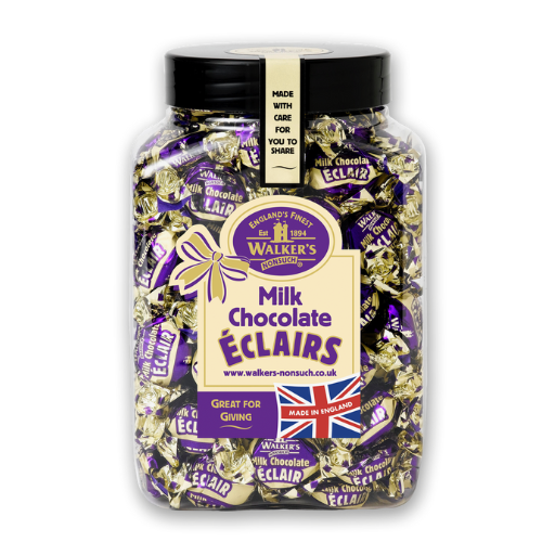 Walkers Toffee Milk Chocolate Eclairs 1.25kg Gift Jar