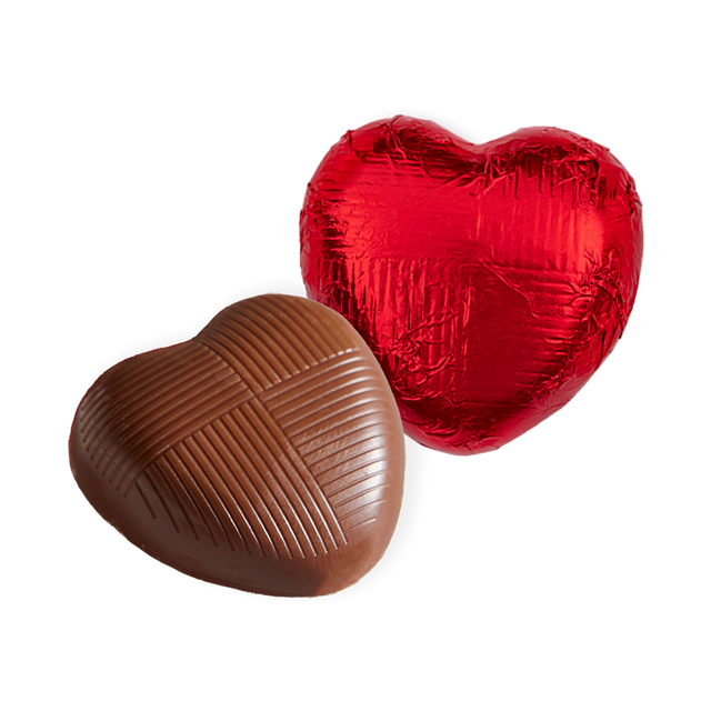 Whitakers Red Foiled Chocolate Hearts - 1kg