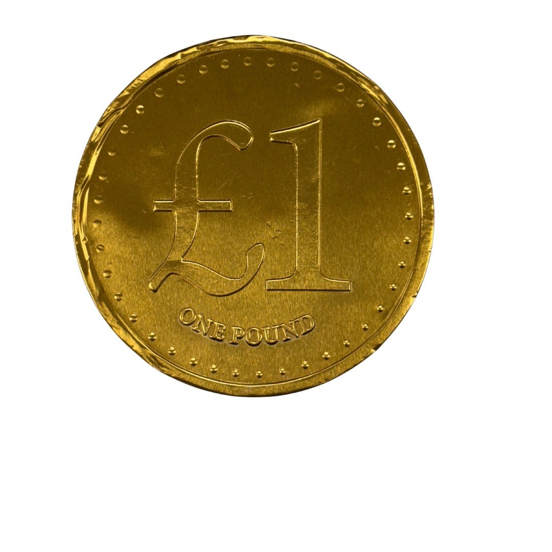 Large Gold Milk Chocolate £1 Coins 26g - 36 Count