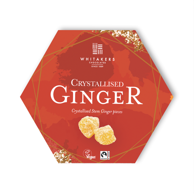 Whitakers Crystallised Stem Ginger Gift Box 200g - 8 Count