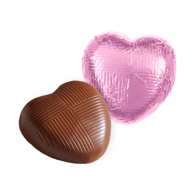 Whitakers Pink Foiled Chocolate Hearts - 1kg