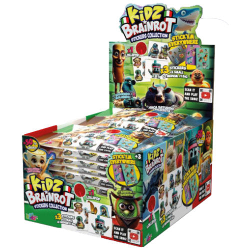 Brain Rot Lollipop & Stickers - 24 Count