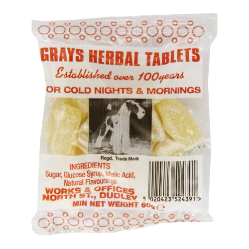 Grays Herbal Tablet Pre-Packed 60g Bag - 30 Count *BBD END NOV 25*