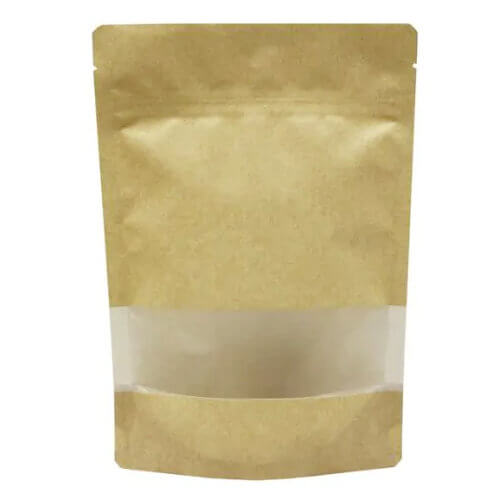 Eco Kraft Empty Pouch W160mm x H270mm - 50 Count