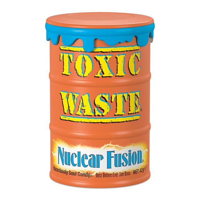 Toxic Waste Nuclear Fusion Sour Candy Drums 42g - 12 Count
