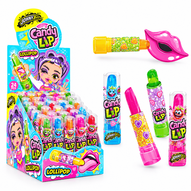 Johnny Bee Candy Lipsticks - 24 Count