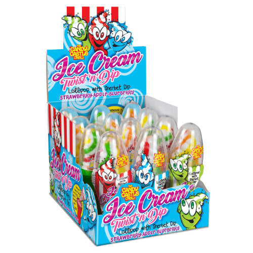 Rose Ice Cream Shakers Twist & Dip 27g - 12 Count