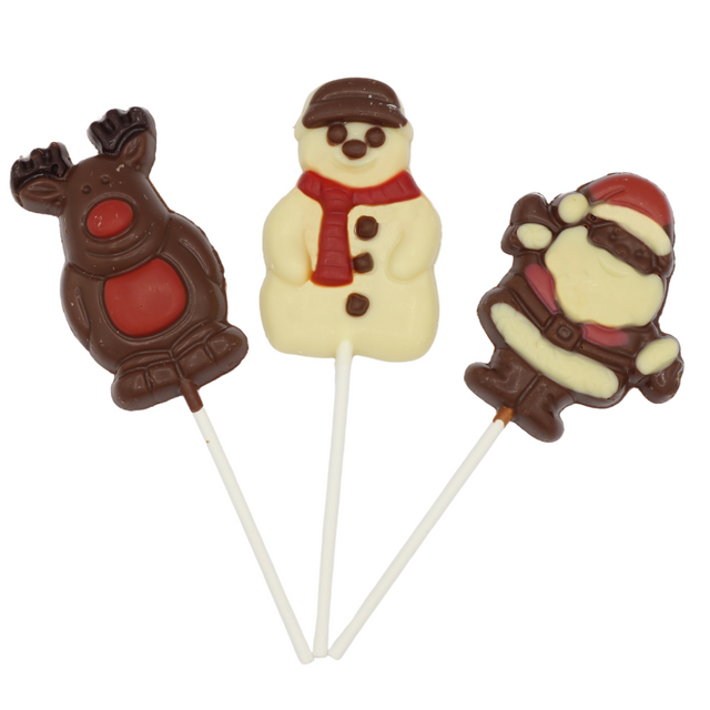 Stockleys Christmas Milk Chocolate Lollipops 35g - 27 Count