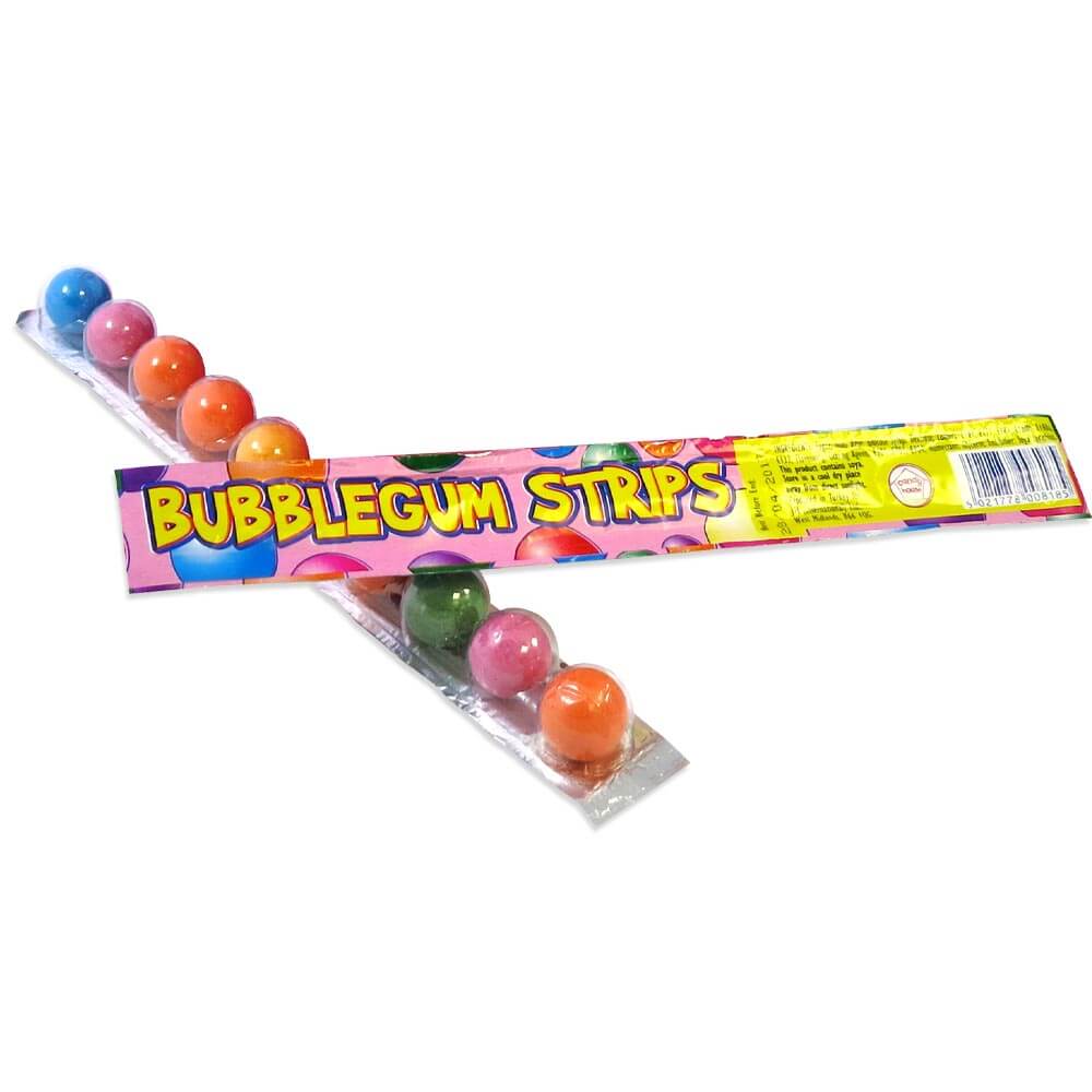 Crazy Candy Factory Bubblegum Strips 30g - 40 Count