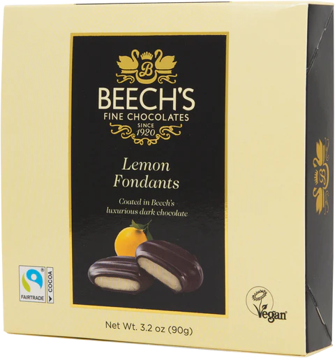 Beech's Lemon Chocolates Creams 90g - 12 Count