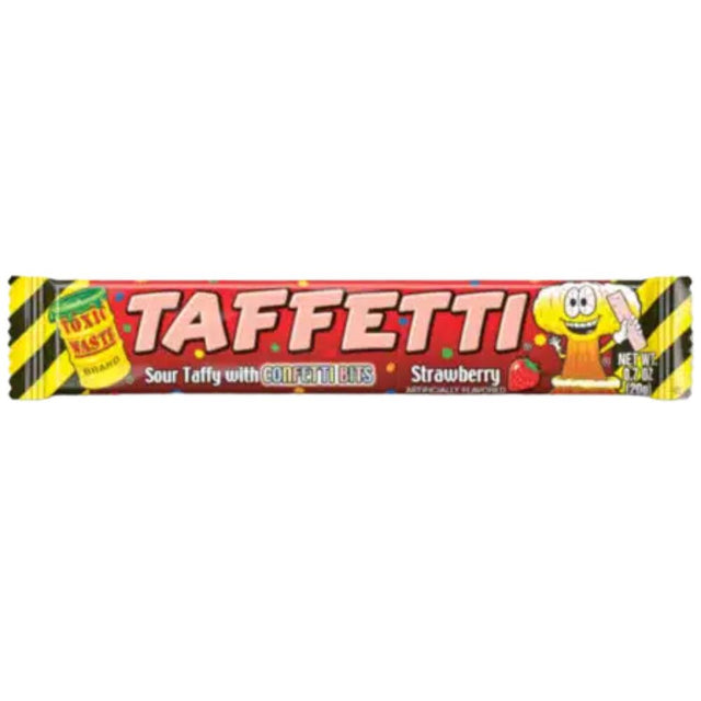 Toxic Waste Tafetti Strawberry Chew Bar 20g - 24 Count