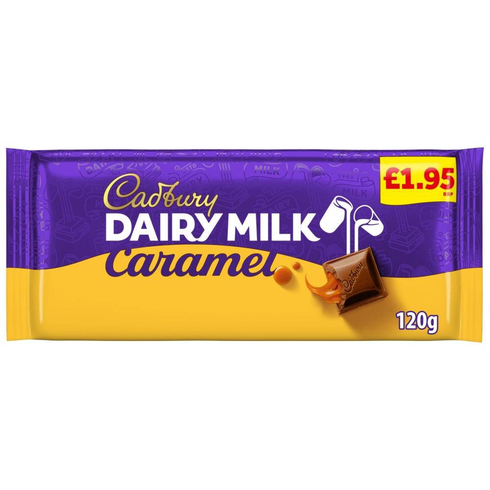 Cadbury Dairy Milk Caramel Chocolate Bar 120g PMP £1.95 - 16 Count