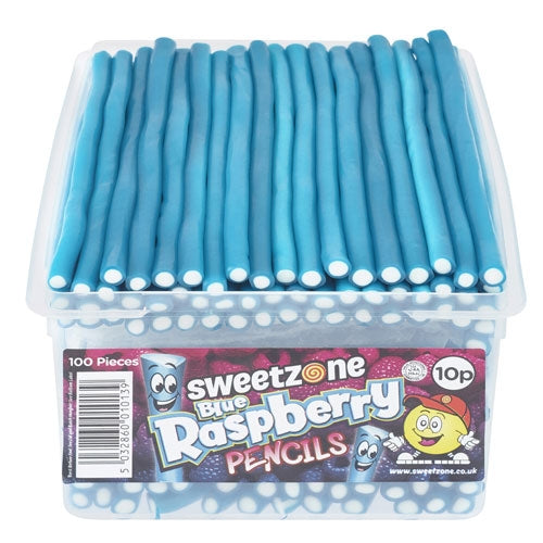 Sweetzone Blue Raspberry Pencils - 100 Count
