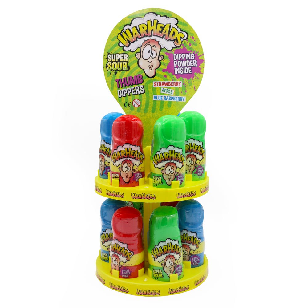Warheads Super Sour Thumb Dippers 30g - 12 Count