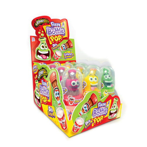 Johnny Bee Fizzy Soda Bottle Dipper Candy - 12 Count