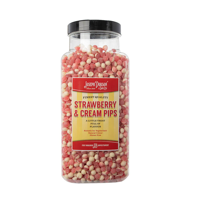 Joseph Dobson Strawberry & Cream Pips Jar - 2.72kg