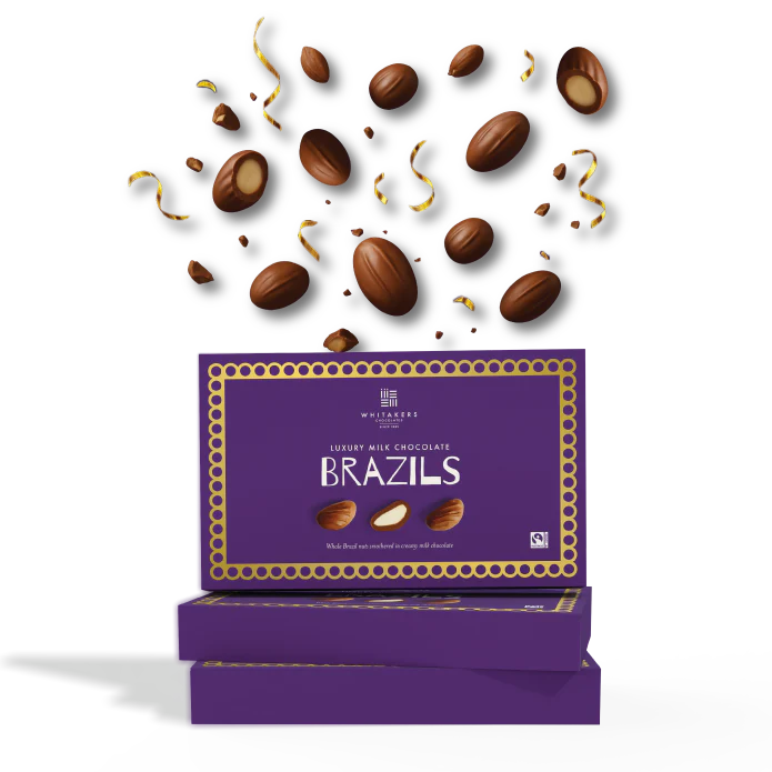 Whitakers Milk Chocolate Brazils Gift Box 150g - 10 Count