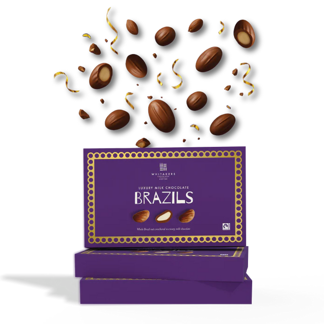 Whitakers Milk Chocolate Brazils Gift Box 150g - 10 Count