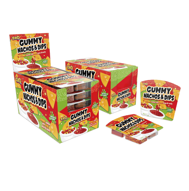 Zed Candy Gummy Nachos & Dips 51g - 12 Count