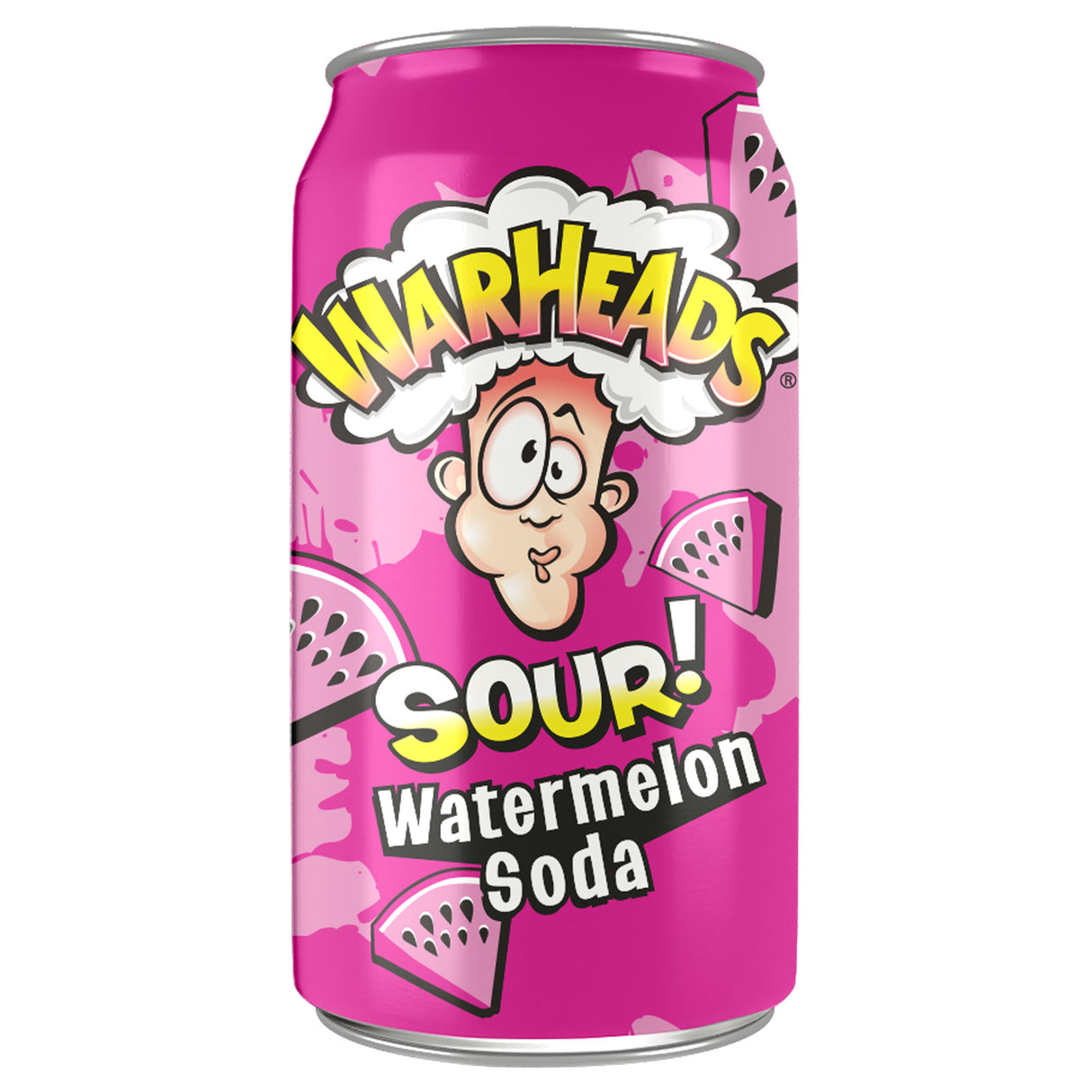 Warheads Sour Watermelon Soda Cans 330ml - 12 Count