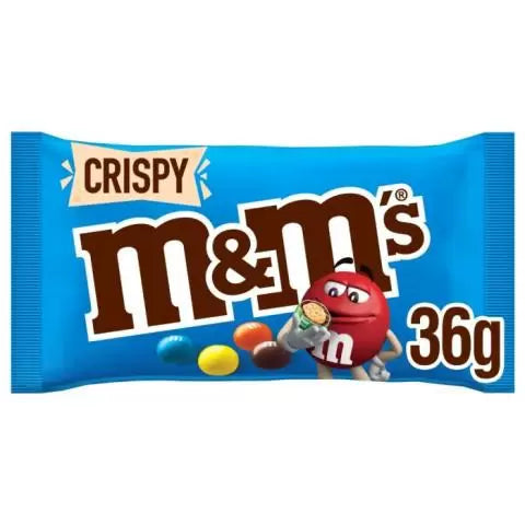 M&M's Crispy Pieces & Milk Chocolate Bag 36g - 24 Count