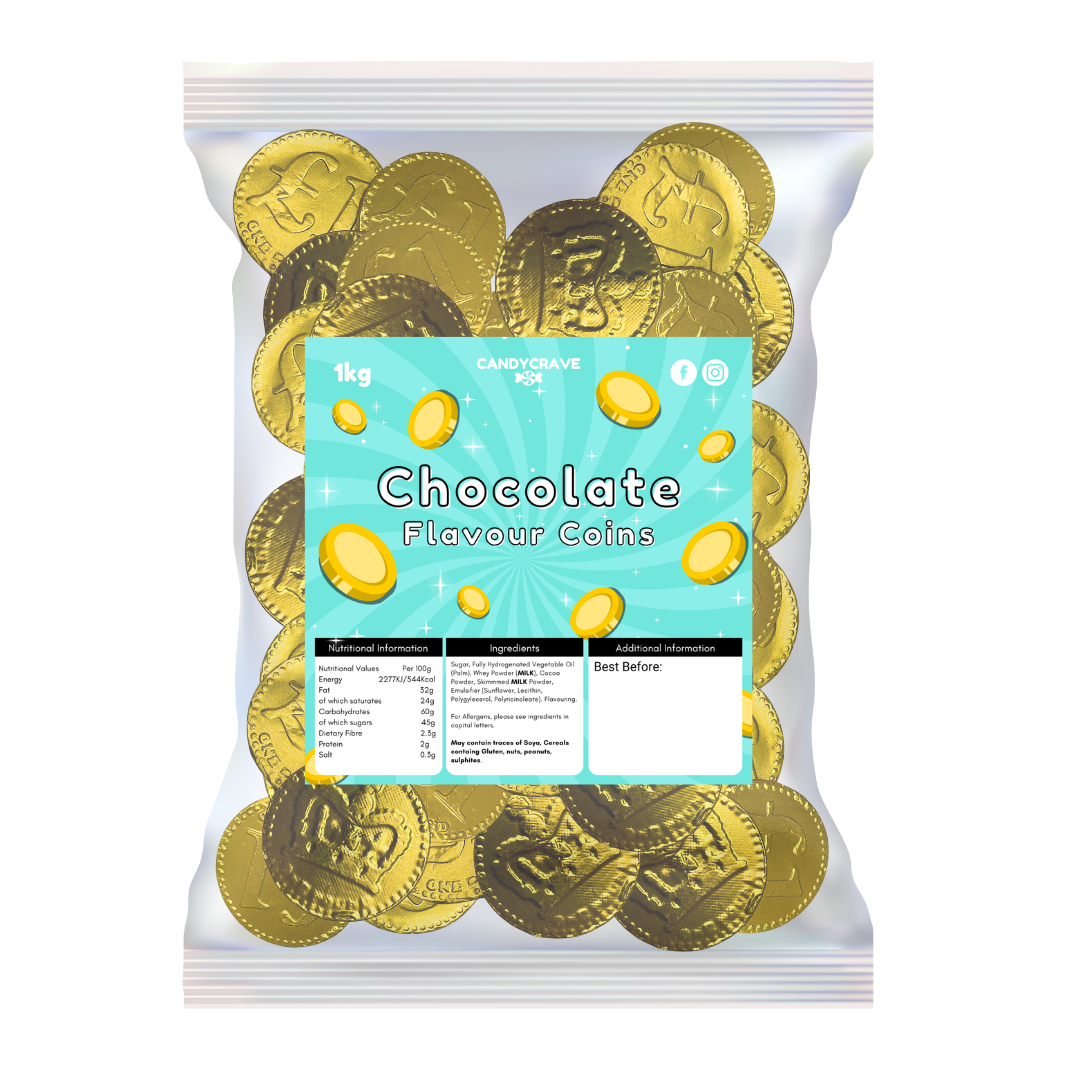 Candycrave Chocolate Flavour Gold Coins - 1kg