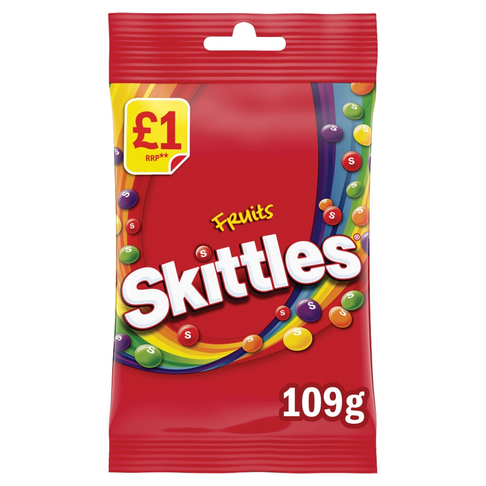 Skittles Original Fruits 109g Bag PMP £1 - 14 Count