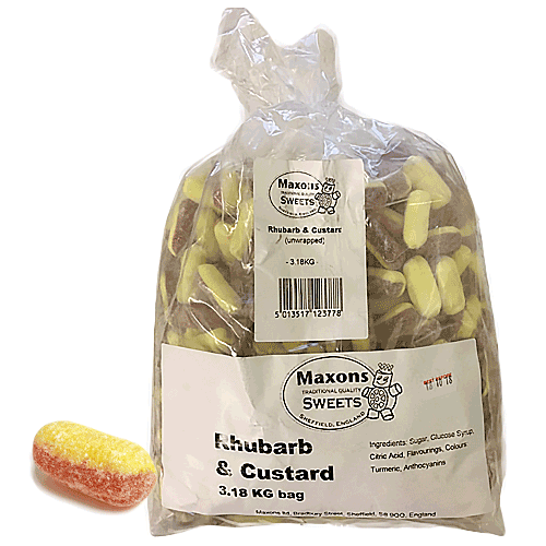 Maxons Un-Wrapped Rhubarb & Custard - 3.18kg