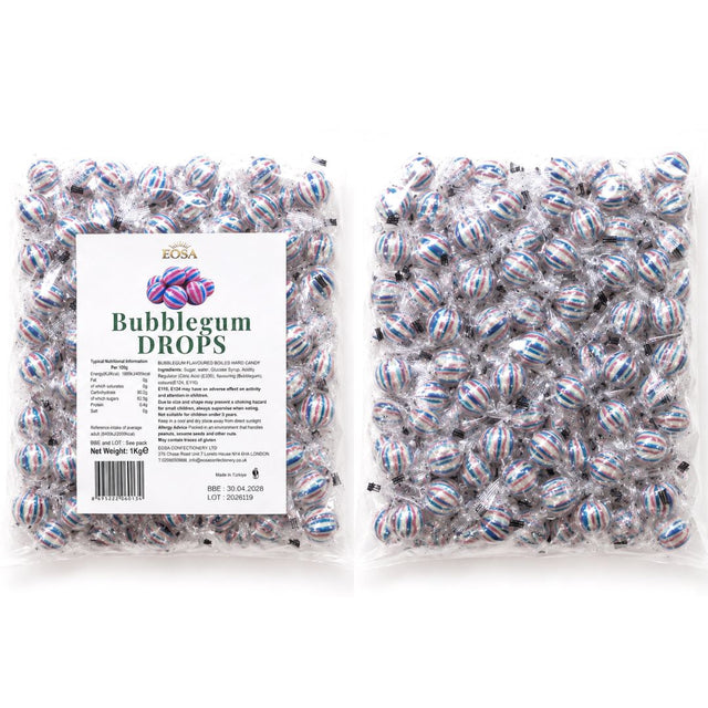Eosa Bubblegum Drops Hard Boiled Candy - 1kg