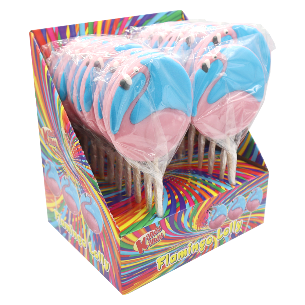 Kandy Kandy Rock Flamingo Lolly 90g - 18 Count