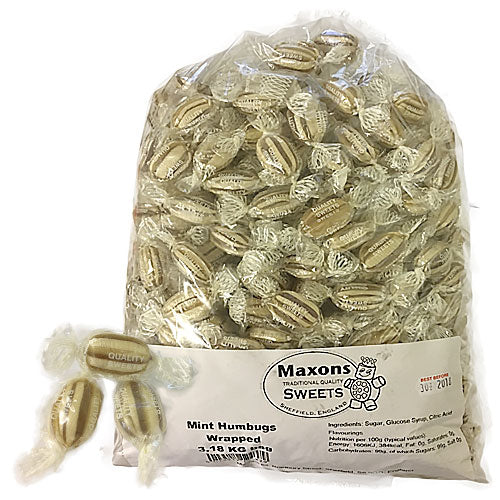 Maxons Wrapped Mint Humbugs - 3.18kg
