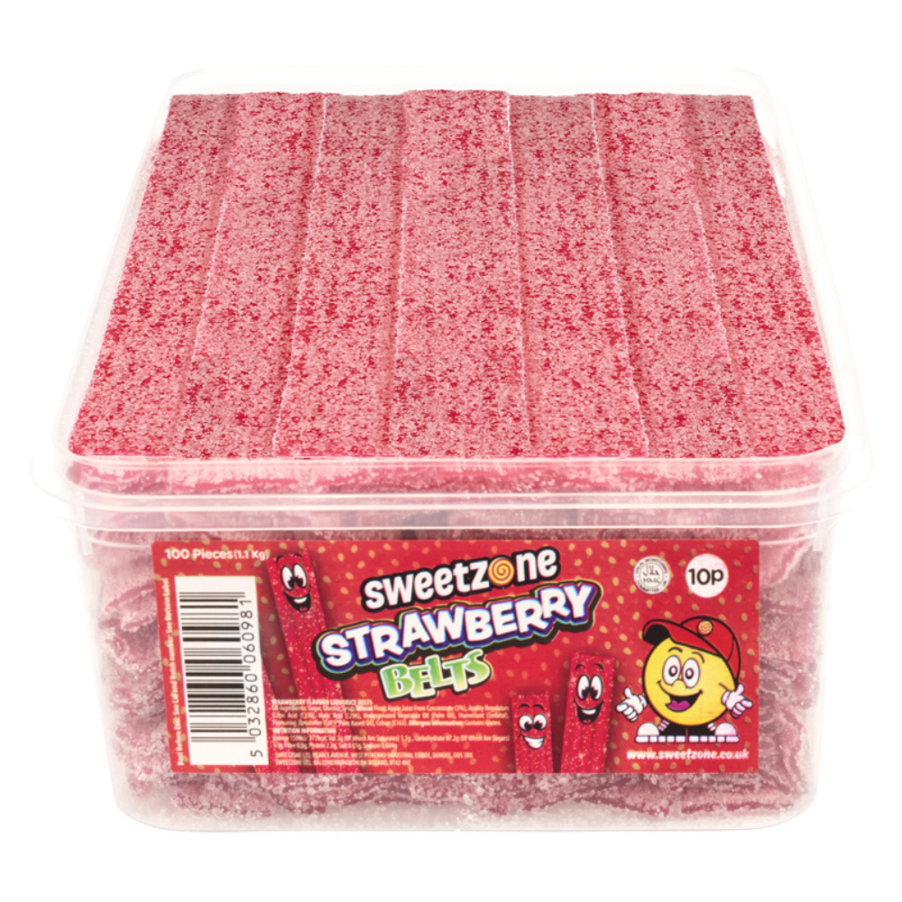 Sweetzone Strawberry Belts - 100 Count