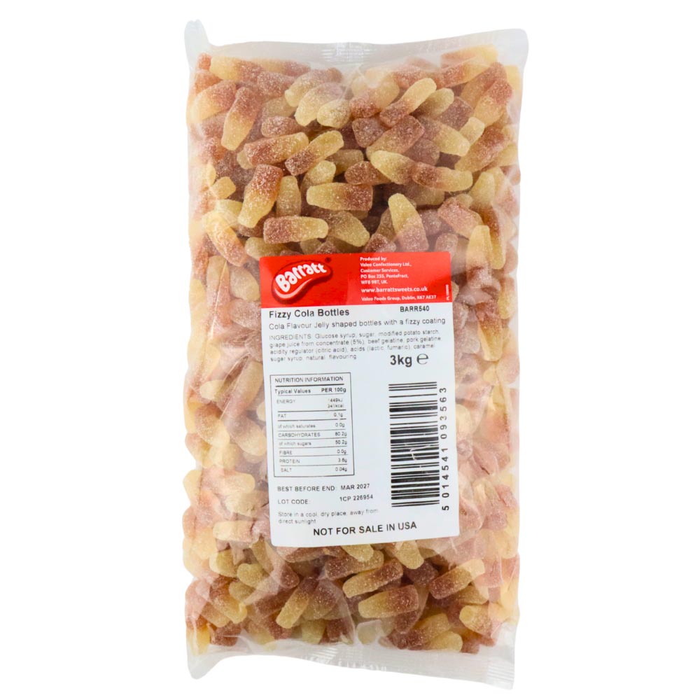 Barratt Fizzy Cola Bottles - 3kg