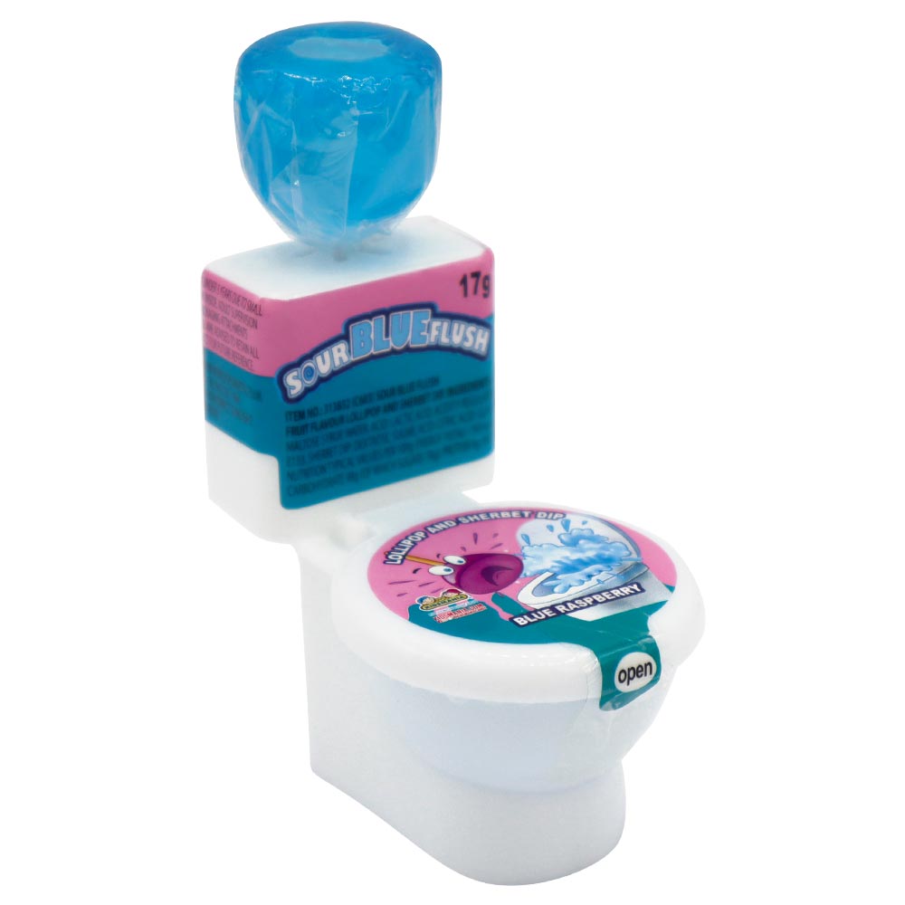 Kidsmania Sour Blue Flush Candy 17g - 12 Count