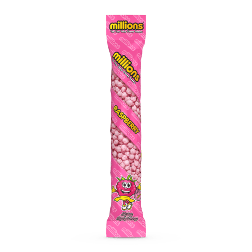 Millions Raspberry Tubes - 12 Count