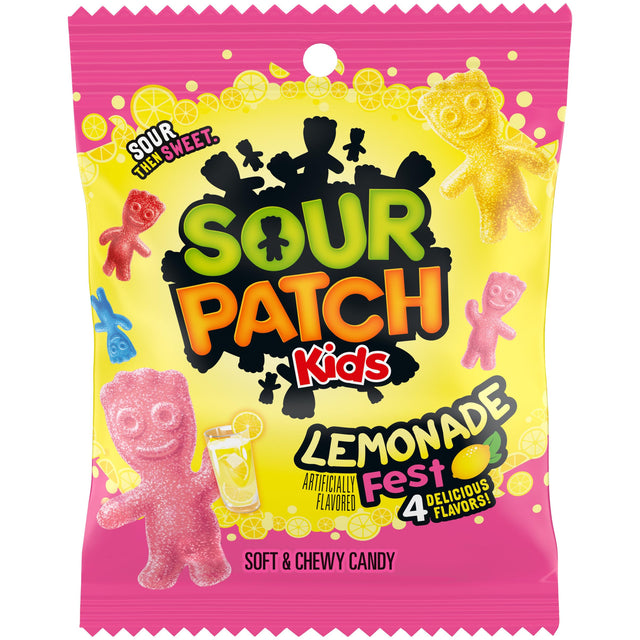 Sour Patch Kids Lemonade Fest Peg Bag 102g - 12 Count