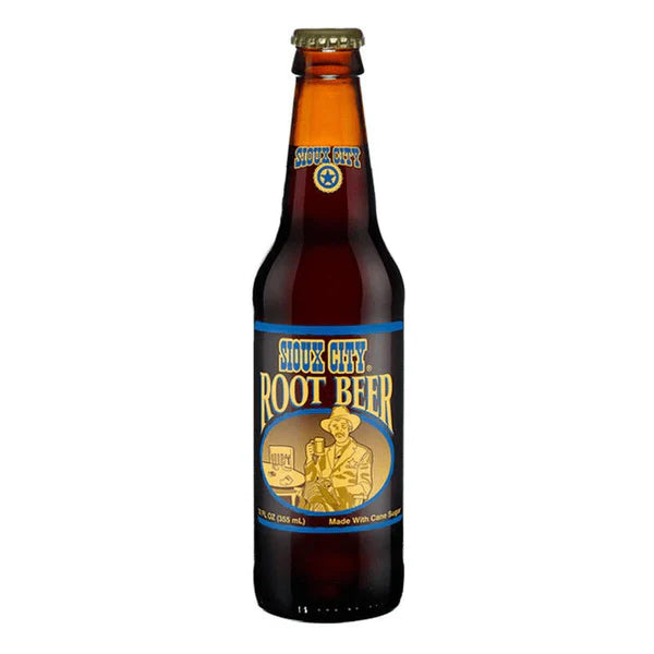 Sioux City Root Beer Glass Bottle 330ml - 12 Count