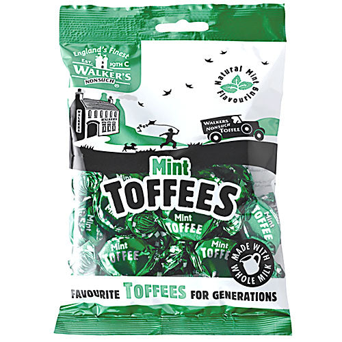Walkers Mint Toffees Pre-Packed Bags 150g - 12 Count