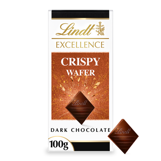 Lindt Excellence Dark Chocolate Crispy Wafer 100g - 20 Count