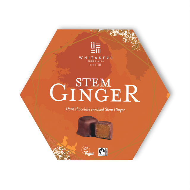 Whitakers Dark Chocolate Ginger Gift Box 180g - 8 Count