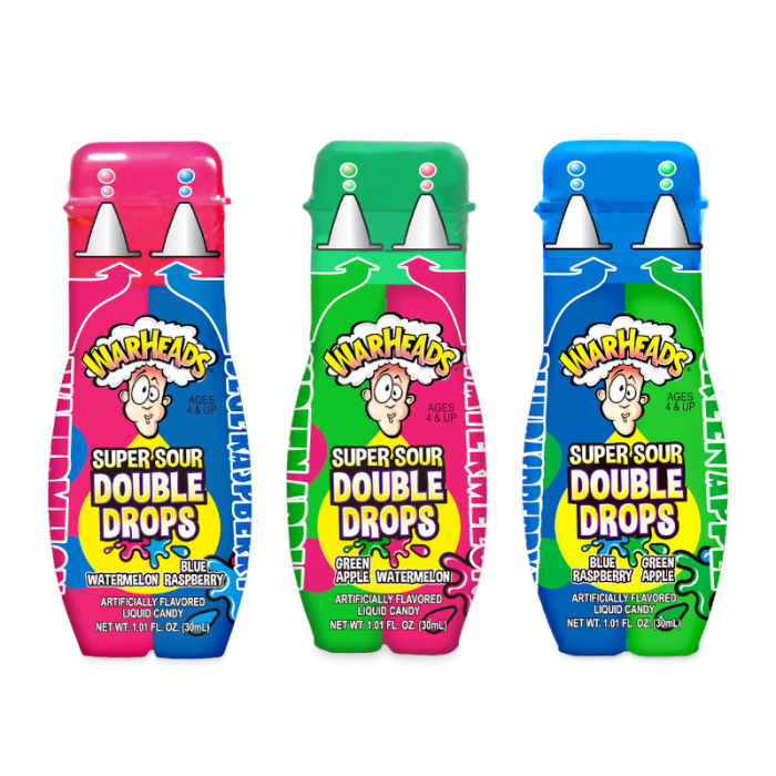 Warheads Super Sour Double Drops 28g - 24 Count