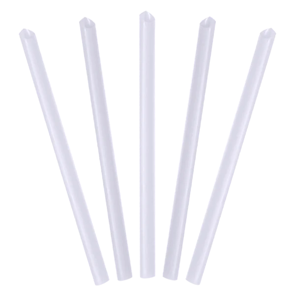 Wholesale Straight Smoothie Straws PLA (229x9mm/9) Clear/White