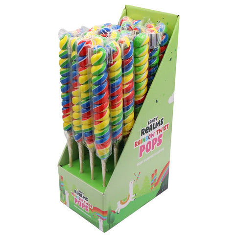 Wholesale Candy Realms Twist Lollipop 80g - 24 Count | Appleton Sweets