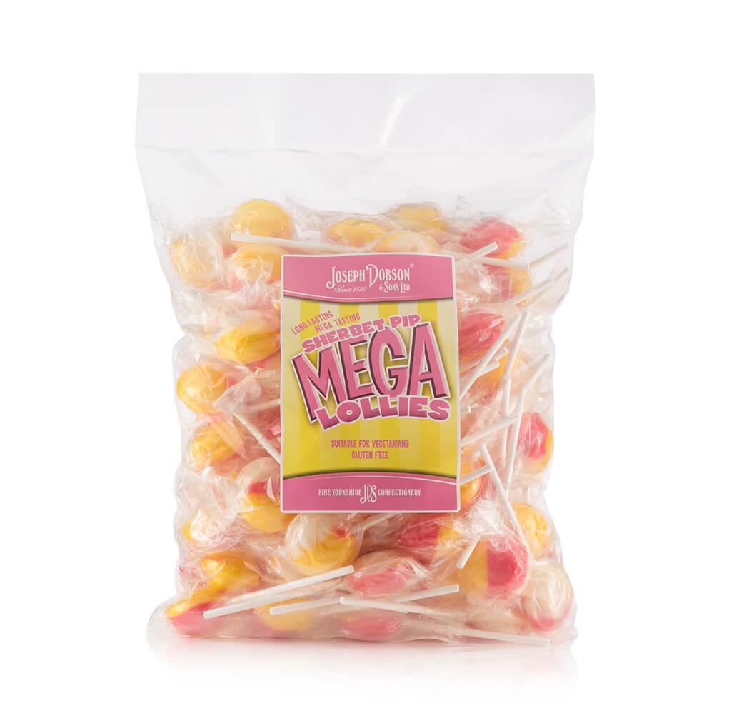 Wholesale Joseph Dobson Sherbet Pip Mega Lollies - 1.875kg