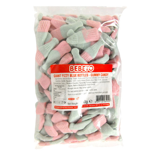 Bebeto Halal Giant Fizzy Blue Bottles - 2kg