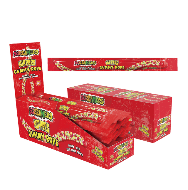 Zed Candy Screamers Nippers Gummy Ropes 16.5g - 24 Count