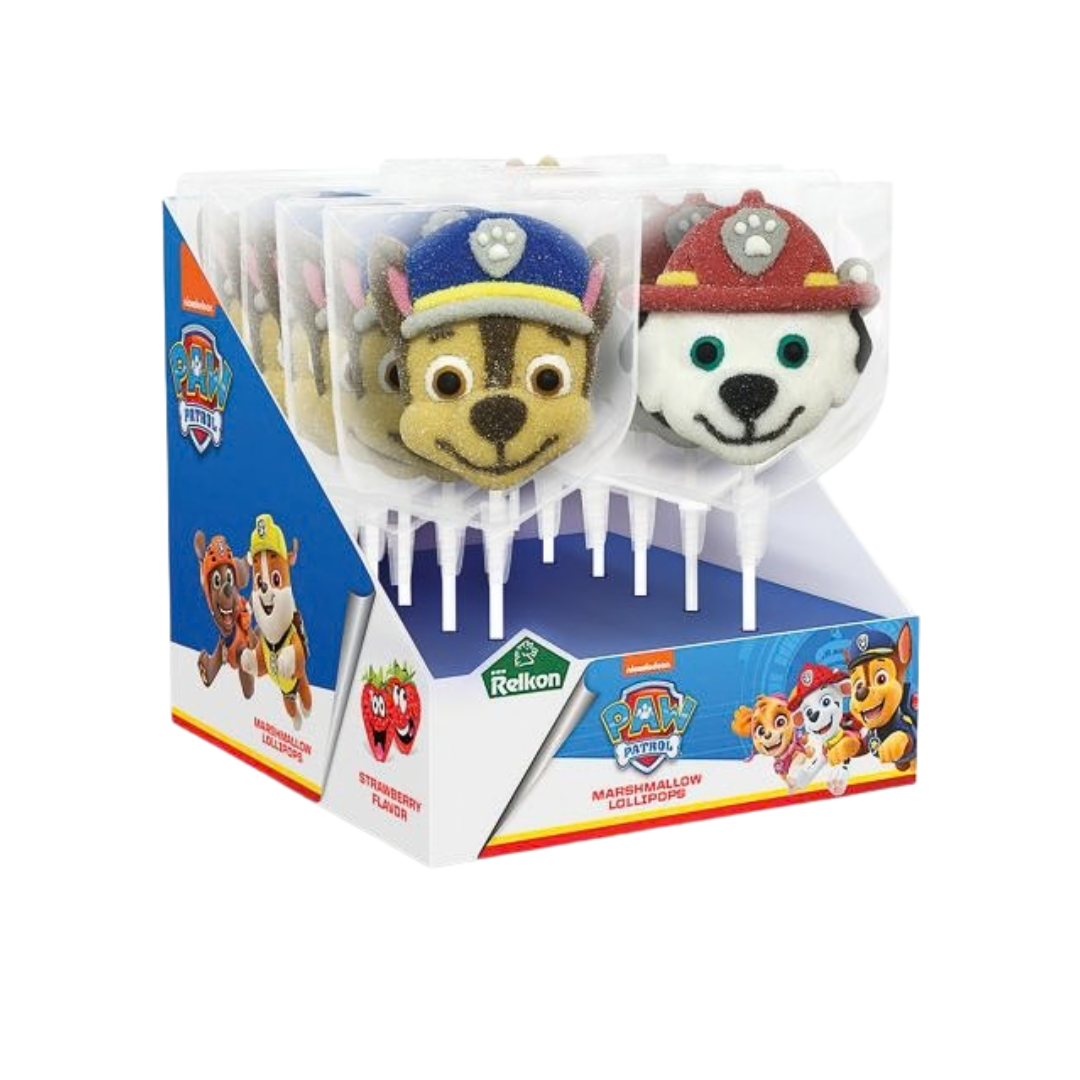 Paw Patrol Candy Marshmallow Pops 45g - 12 Count