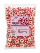 Eosa Strawberry Heart Rock Candy - 1kg